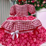 Vestido Junino Infantil Mimadine Viviane Vermelho