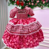 Vestido Junino Infantil Mimadine Viviane Vermelho