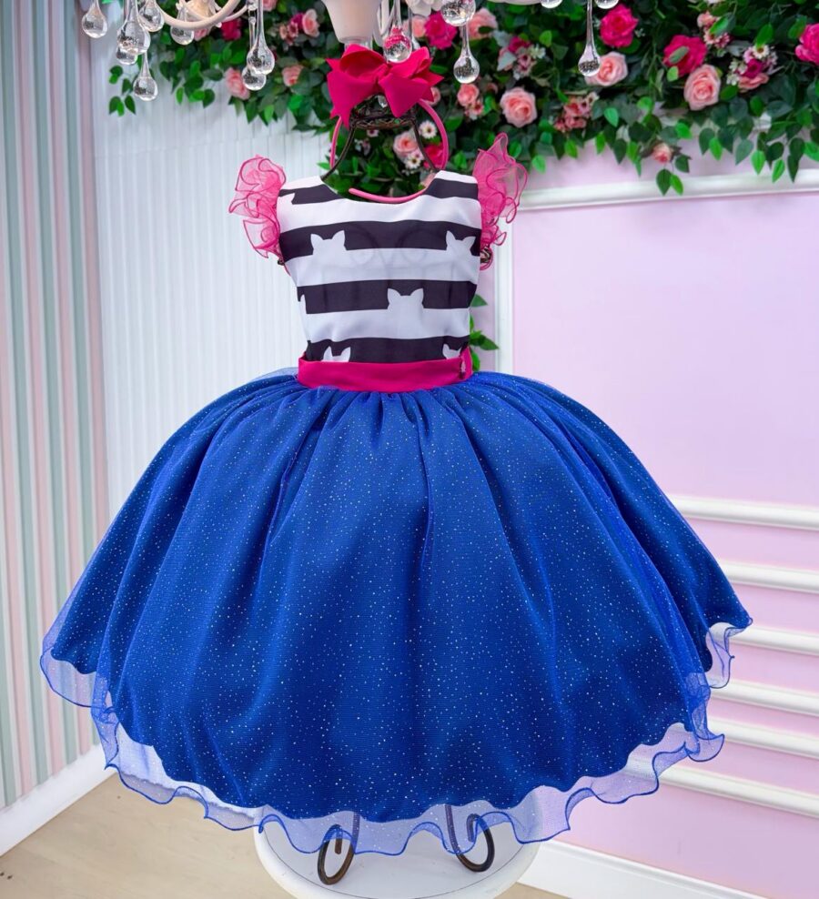 Vestido Infantil Temático Casinha de Bonecas Mini Miss