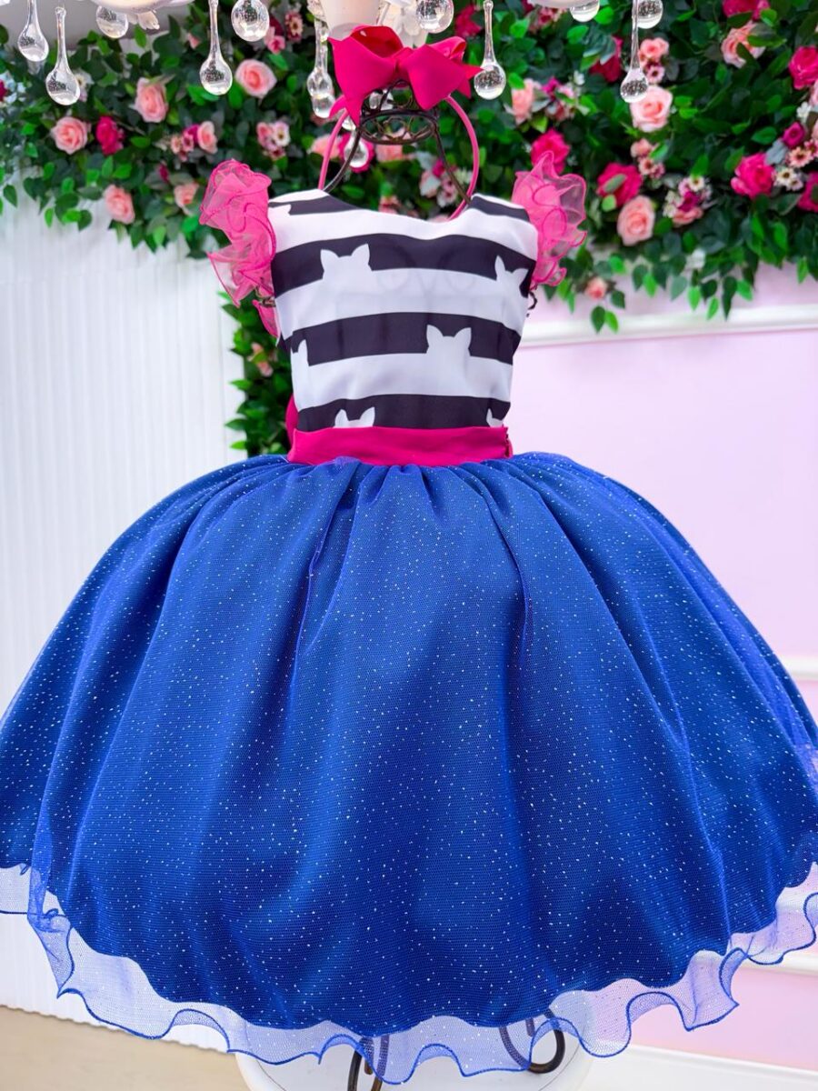 Vestido Infantil Temático Casinha de Bonecas Mini Miss