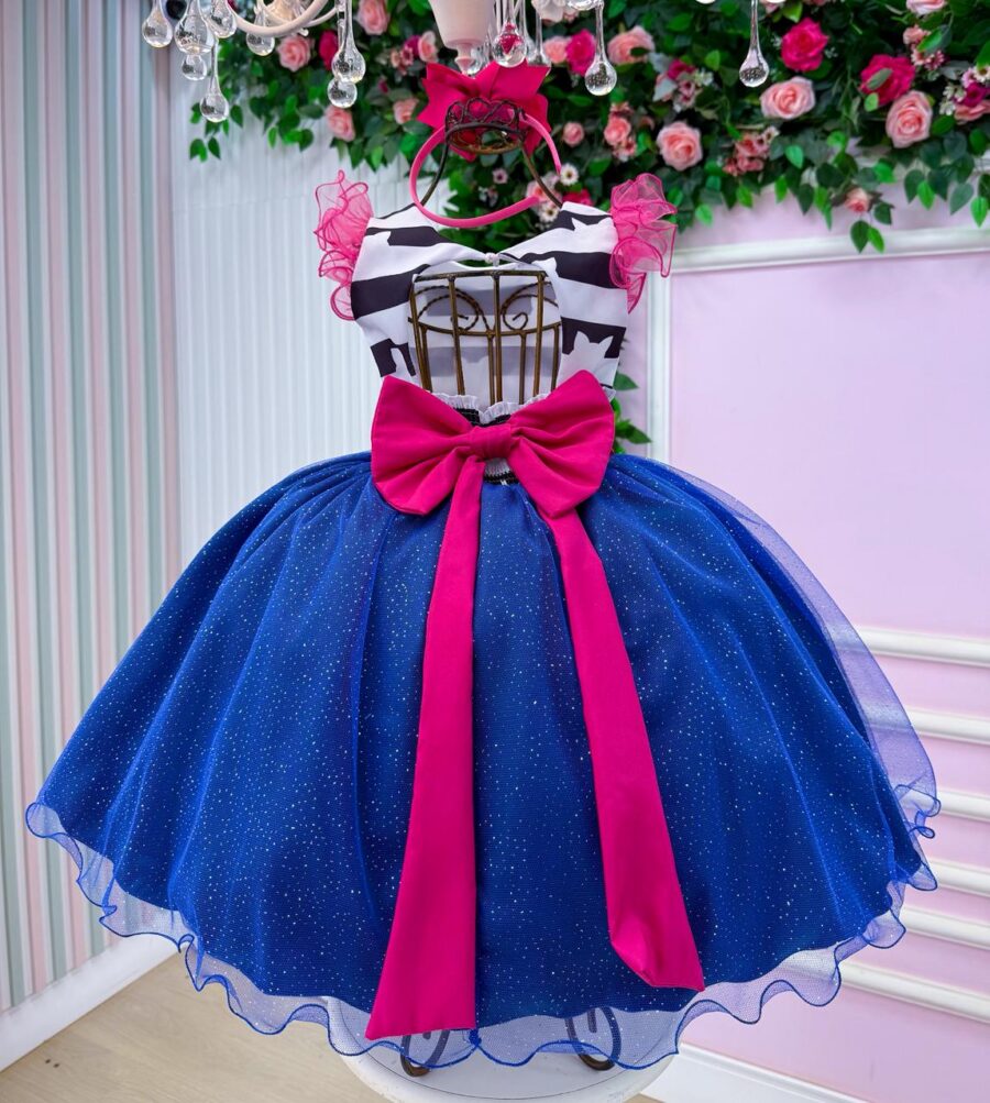 Vestido Infantil Temático Casinha de Bonecas Mini Miss