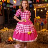 Vestido Junino Infantil Mimadine Beatriz Pink