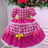 Vestido Junino Infantil Mimadine Beatriz Pink
