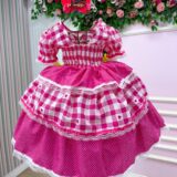 Vestido Junino Infantil Mimadine Beatriz Pink