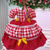 Vestido Junino Infantil Mimadine Beatriz Vermelho