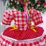 Vestido Junino Infantil Mimadine Beatriz Vermelho