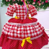 Vestido Junino Infantil Mimadine Beatriz Vermelho
