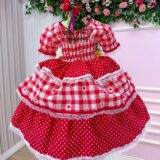 Vestido Junino Infantil Mimadine Beatriz Vermelho