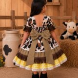 Vestido Infantil Fazendinha Vaquinha Doce Mimosa Country
