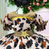 Vestido Infantil Fazendinha Vaquinha Doce Mimosa Country