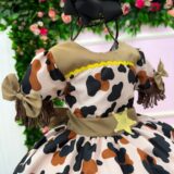 Vestido Infantil Fazendinha Vaquinha Doce Mimosa Country