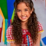 Vestido Festa Junina Infantil Xadrez Vermelho com Renda