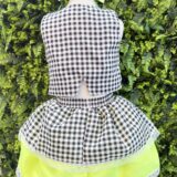 Conjunto Junino Infantil Colete e Saia Xadrez Verde