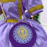 Vestido Infantil Belli Doce Realeza Lilás com Bolsa