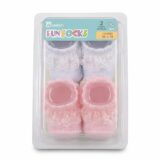 Kit 2 Pares Meias Bebê Winston com Renda Antiderrapante