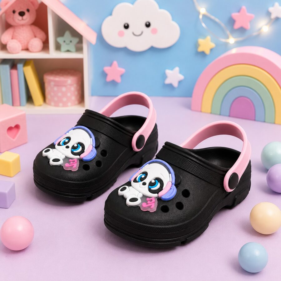 Babuche Infantil StarPink Pandinha Preto