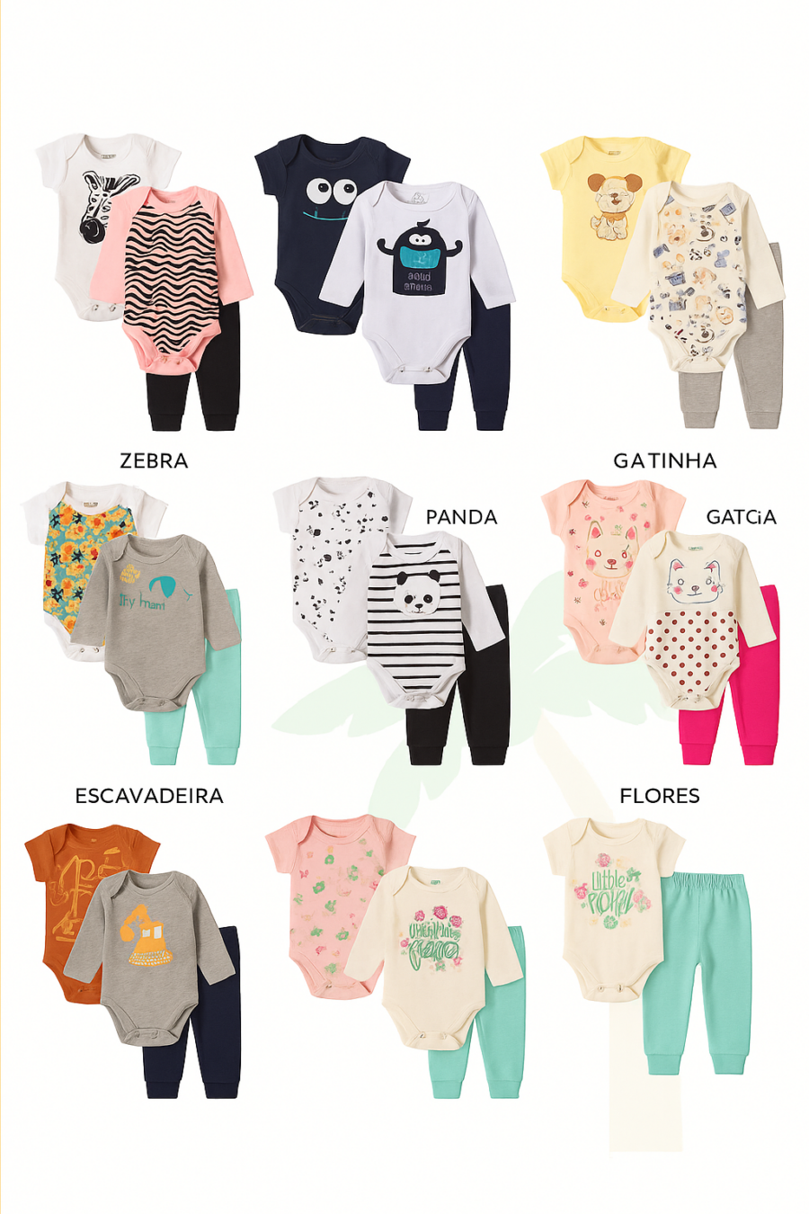 Kit 2 Bodies e 1 Short Bebê Suedine Kappes