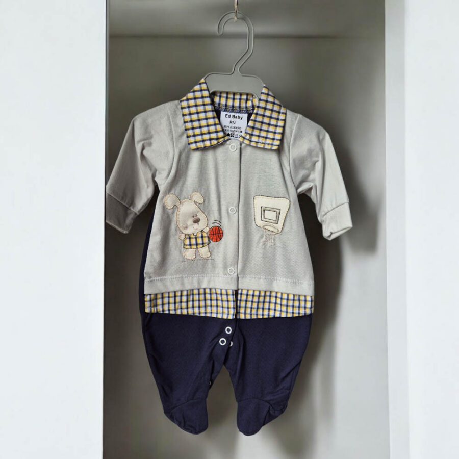 Macacão Longo Bebê Malha 100% Algodão Ed Baby