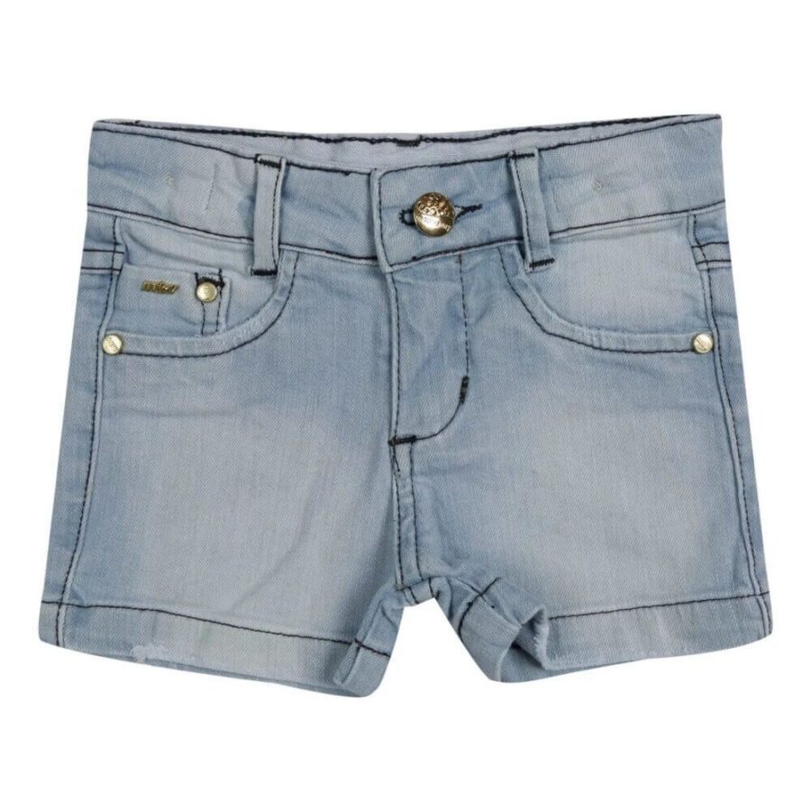 Short Jeans Bebê Menina Lavagem Clara Mackvanny