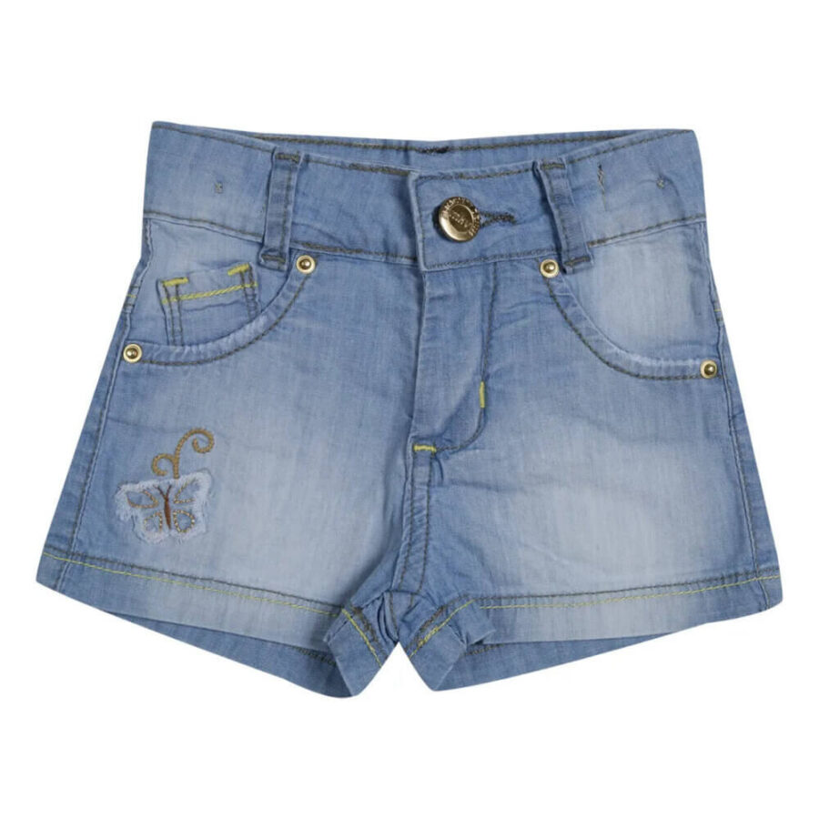 Short Jeans Bebê Menina Lavagem Clara Mackvanny