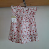Vestido de Bebê Estampado com Calcinha Tapa Fralda Algodão