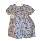 Vestido de Bebê Estampado com Calcinha Tapa Fralda Algodão