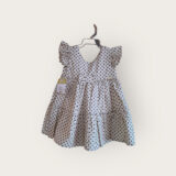 Vestido de Bebê Estampado com Calcinha Tapa Fralda Algodão