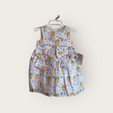 Vestido de Bebê Estampado com Calcinha Tapa Fralda Algodão