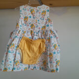 Vestido de Bebê Estampado com Calcinha Tapa Fralda Algodão
