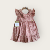 Vestido de Bebê Estampado com Calcinha Tapa Fralda Algodão
