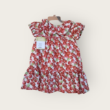 Vestido de Bebê Estampado com Calcinha Tapa Fralda Algodão