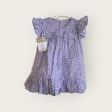 Vestido de Bebê Estampado com Calcinha Tapa Fralda Algodão