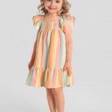 Vestido Infantil Menina Cotton Estampado Brandili