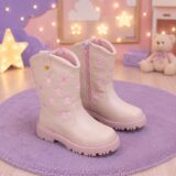 Bota Infantil Nilqi Manu Rosê com Estrelas Modelo 2