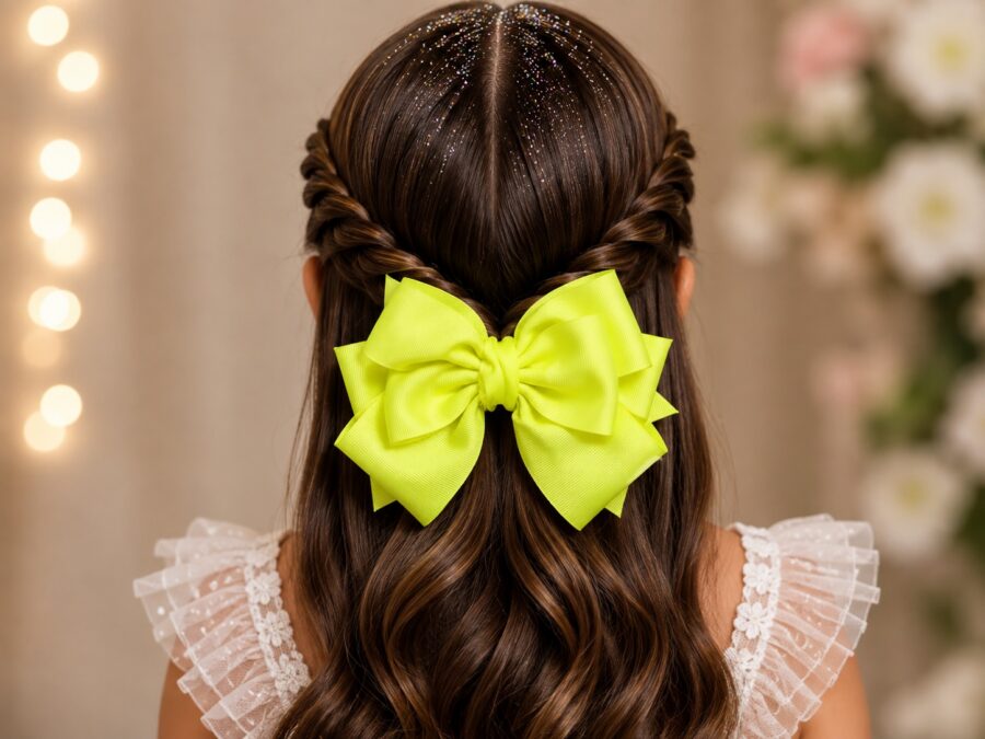 Laço Infantil Belli Amarelo Neon