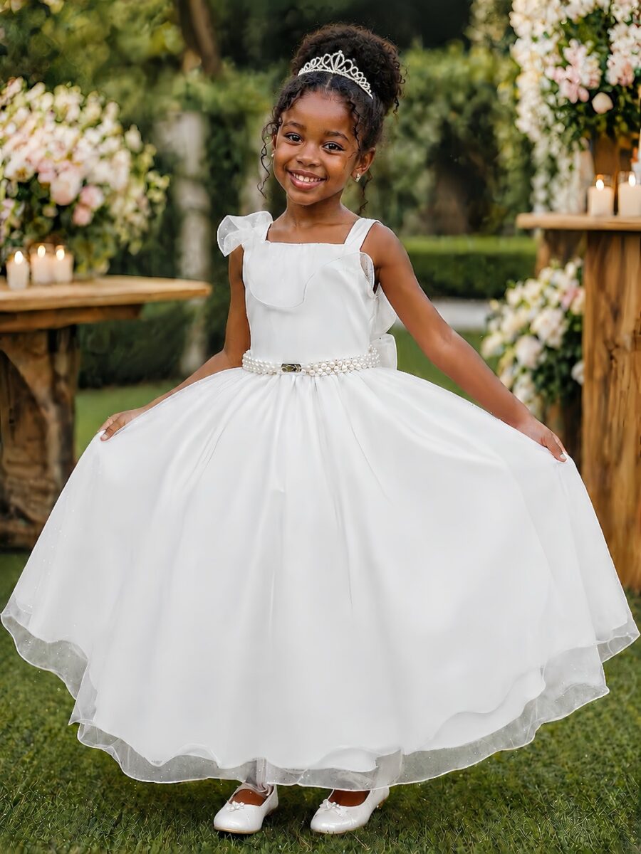 Vestido Infantil Longo Branco Formatura Daminha 1 ao 16