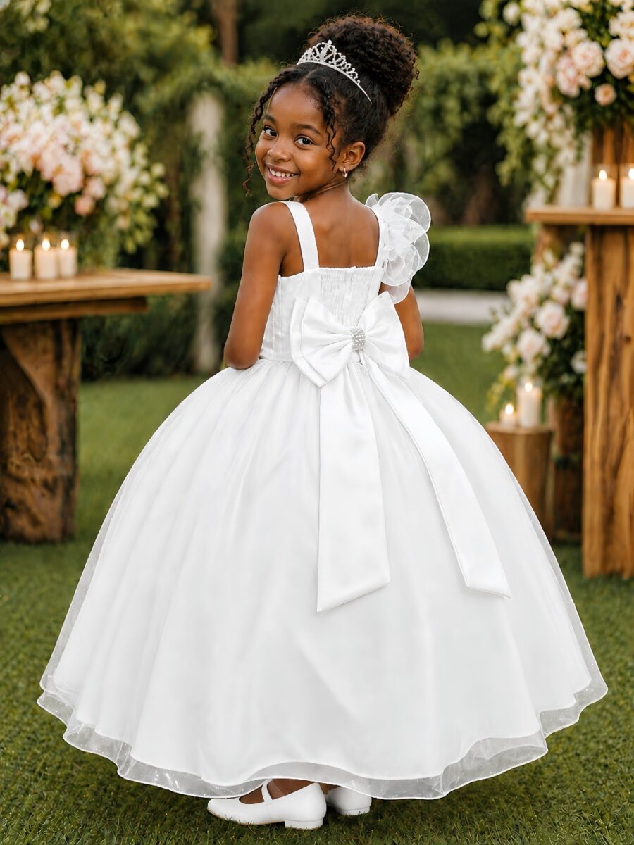 Vestido Infantil Longo Branco Formatura Daminha 1 ao 16