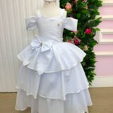 Vestido Infantil Longo Banana Club Safira Branco