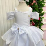 Vestido Infantil Longo Banana Club Safira Branco