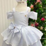 Vestido Infantil Longo Banana Club Safira Branco