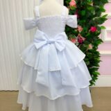 Vestido Infantil Longo Banana Club Safira Branco