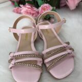 Sandália Infantil StarPink Violeta Nude com Strass