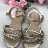 Sandália Infantil StarPink Violeta Dourada com Strass