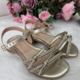 Sandália Infantil StarPink Violeta Dourada com Strass