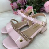 Sandália Infantil StarPink Aurora Nude com Pedrarias