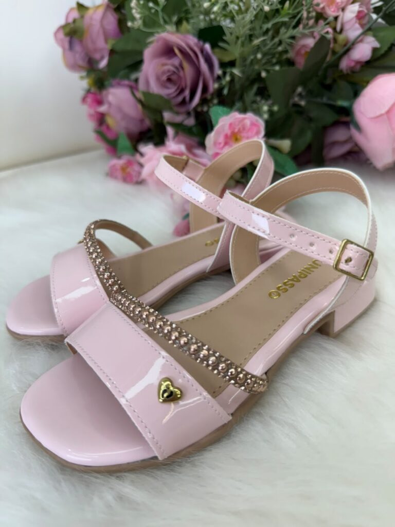 Sandália Infantil StarPink Aurora Nude com Pedrarias