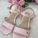 Sandália Infantil StarPink Aurora Nude com Pedrarias