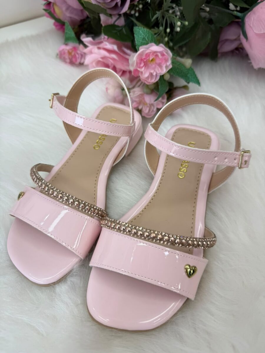 Sandália Infantil StarPink Aurora Nude com Pedrarias
