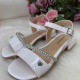 Sandália Infantil StarPink Aurora Branco com Pedrarias