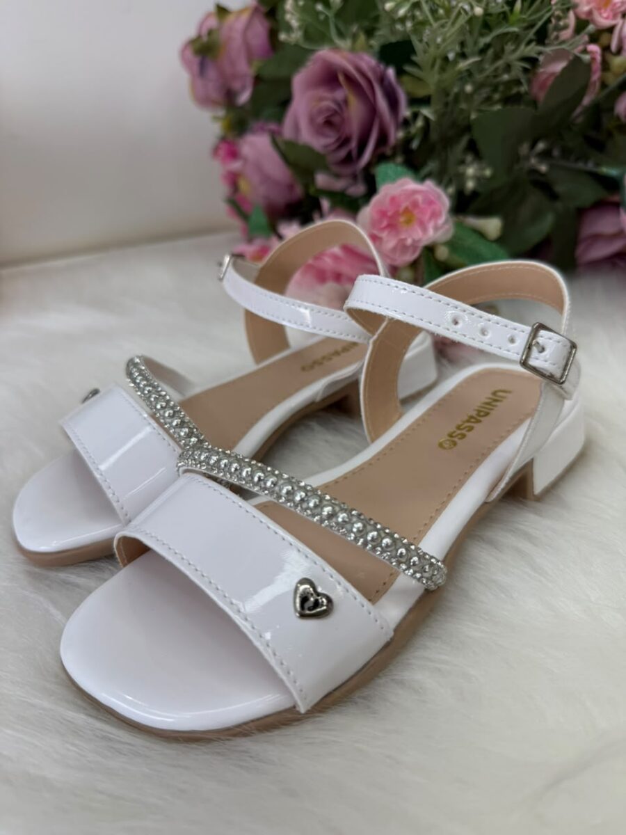 Sandália Infantil StarPink Aurora Branco com Pedrarias